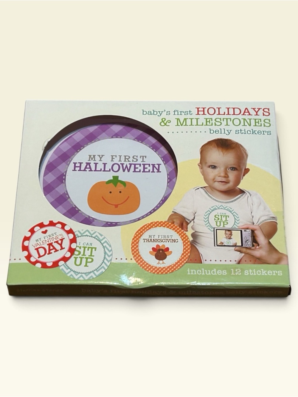 👶 C.R. Gibson "Baby's First Holidays & Milestones" belly sticker set